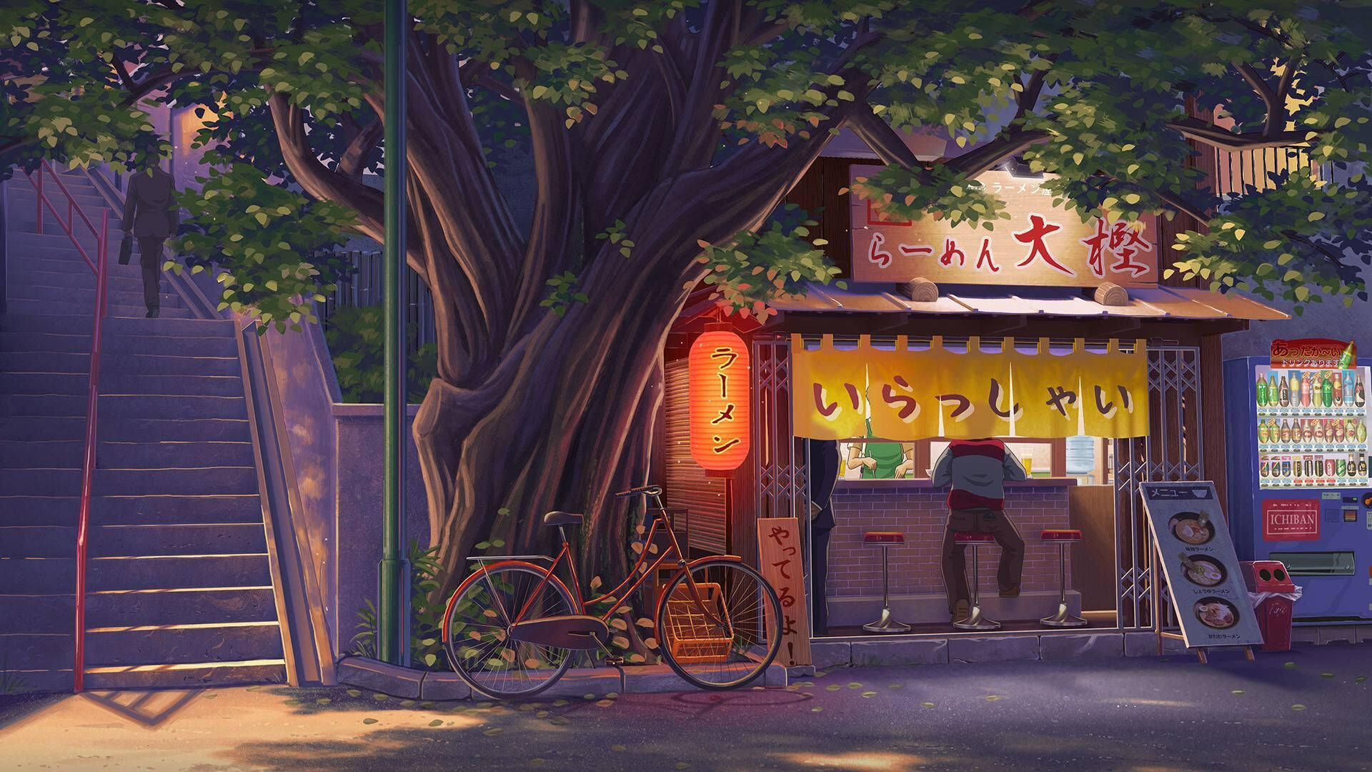 Lofi Ramen Shop Aesthetic Wallpaper