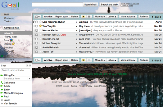 Can Customize Your Inbox With Own Background Image Too