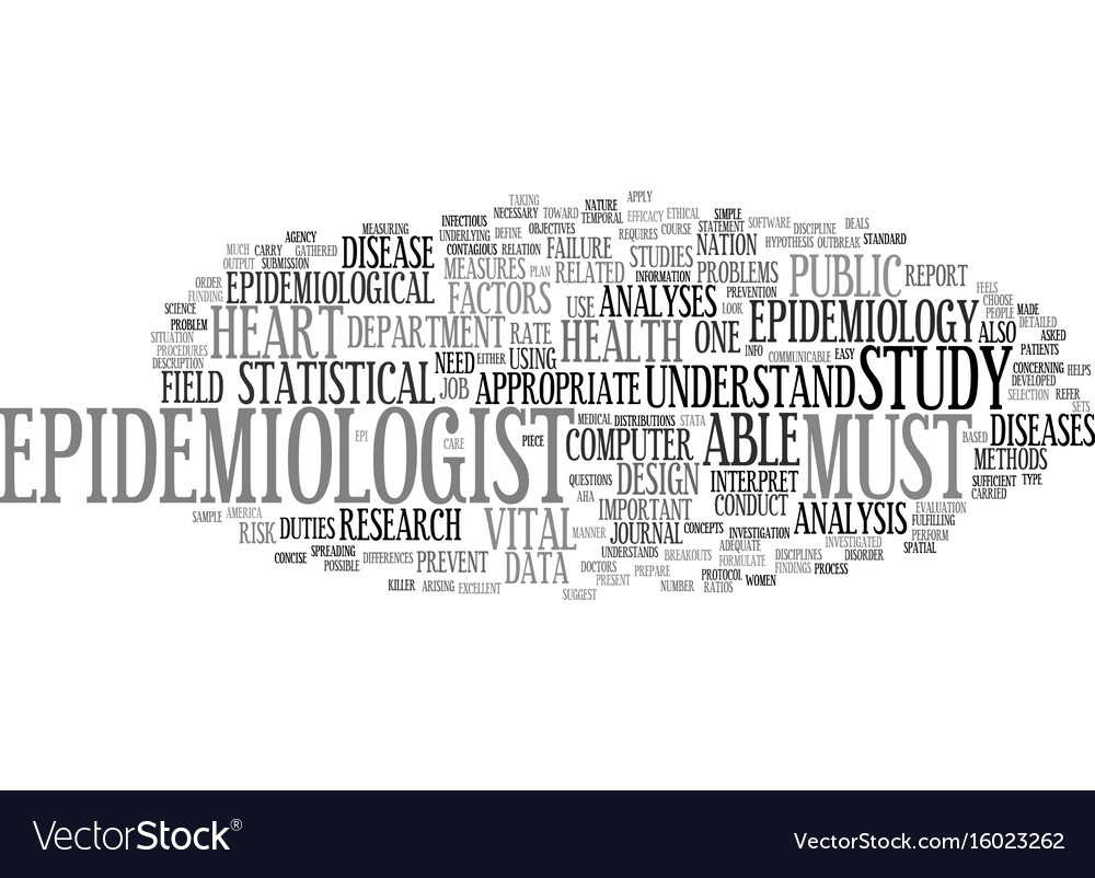 Epidemiology Text Background Word Cloud Concept Vector Image