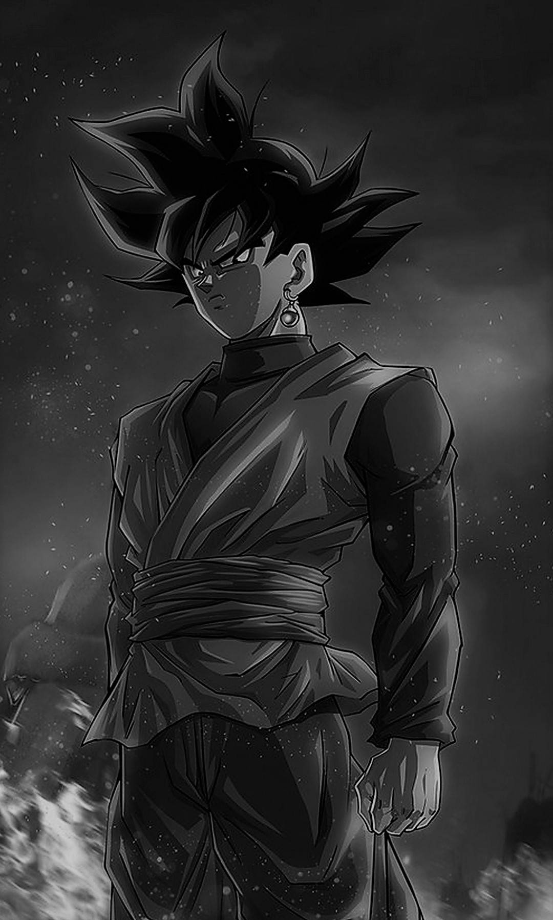 Goku Black And White Wallpaper