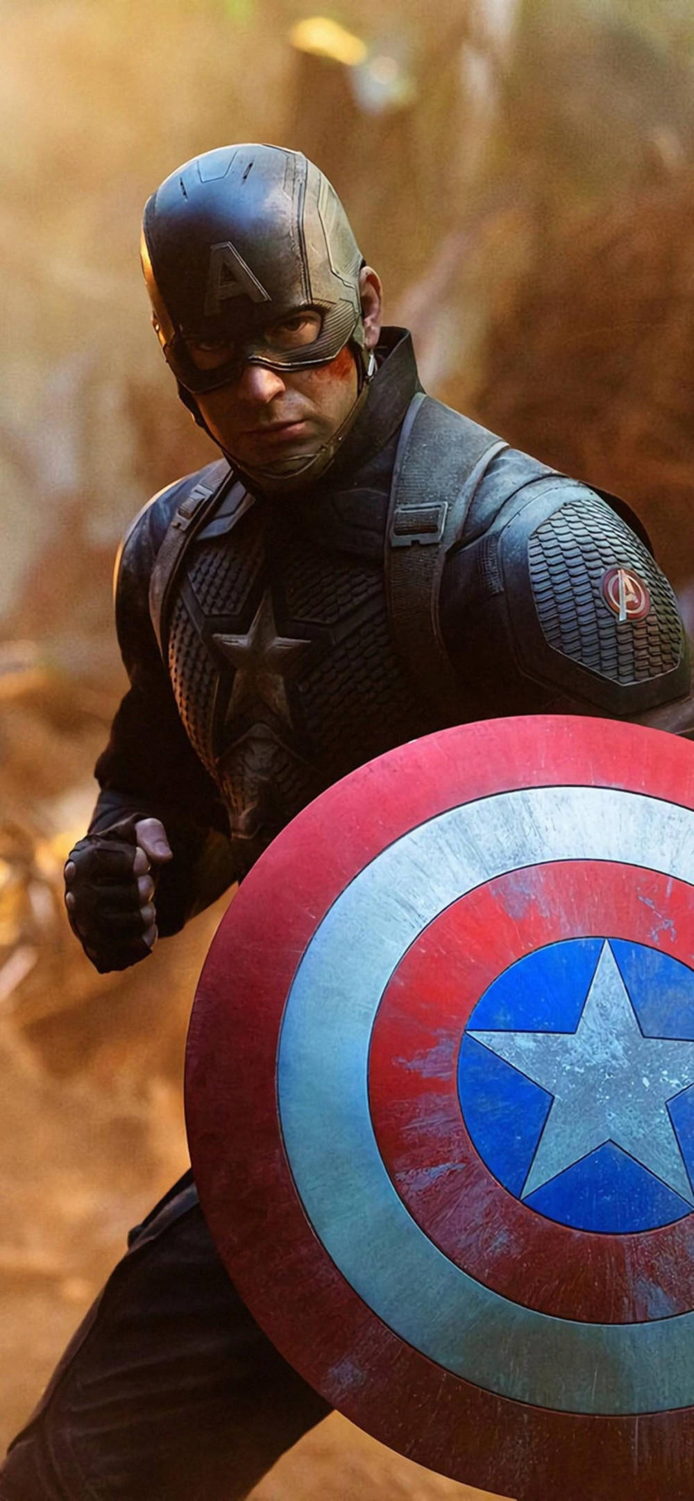 Captain America Shield iPhone Rusted Wallpaper