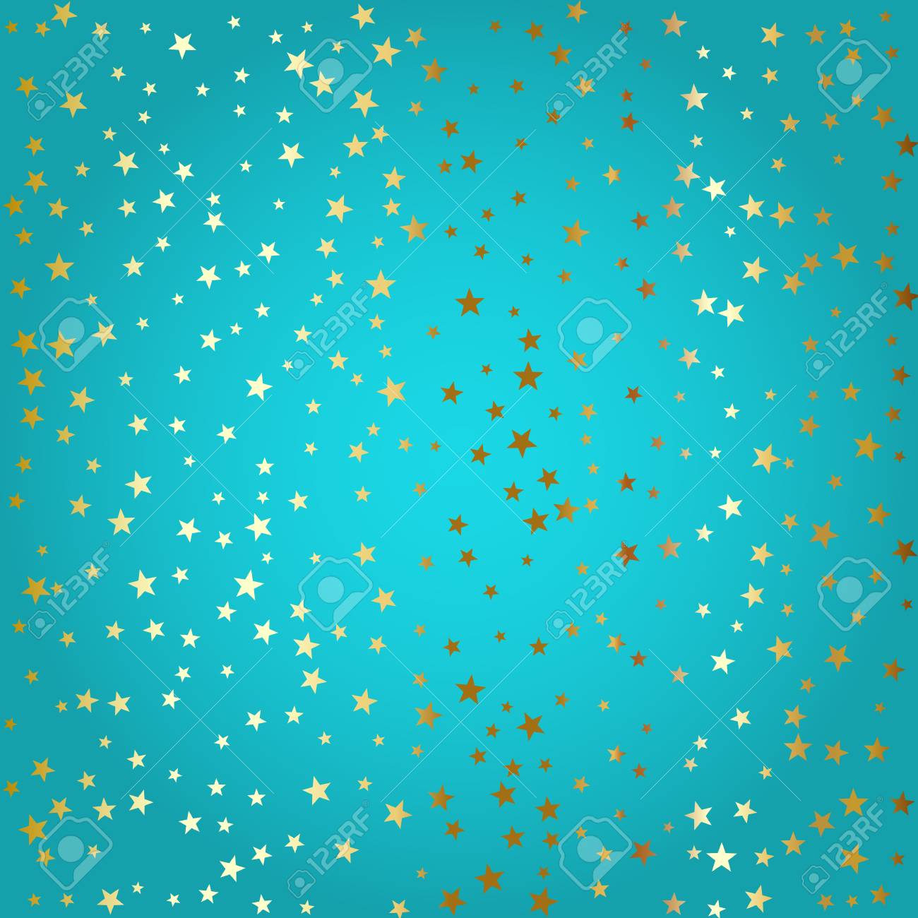 Starry Pattern Background In Gold And Teal Colours Stock Photo 1300x1300