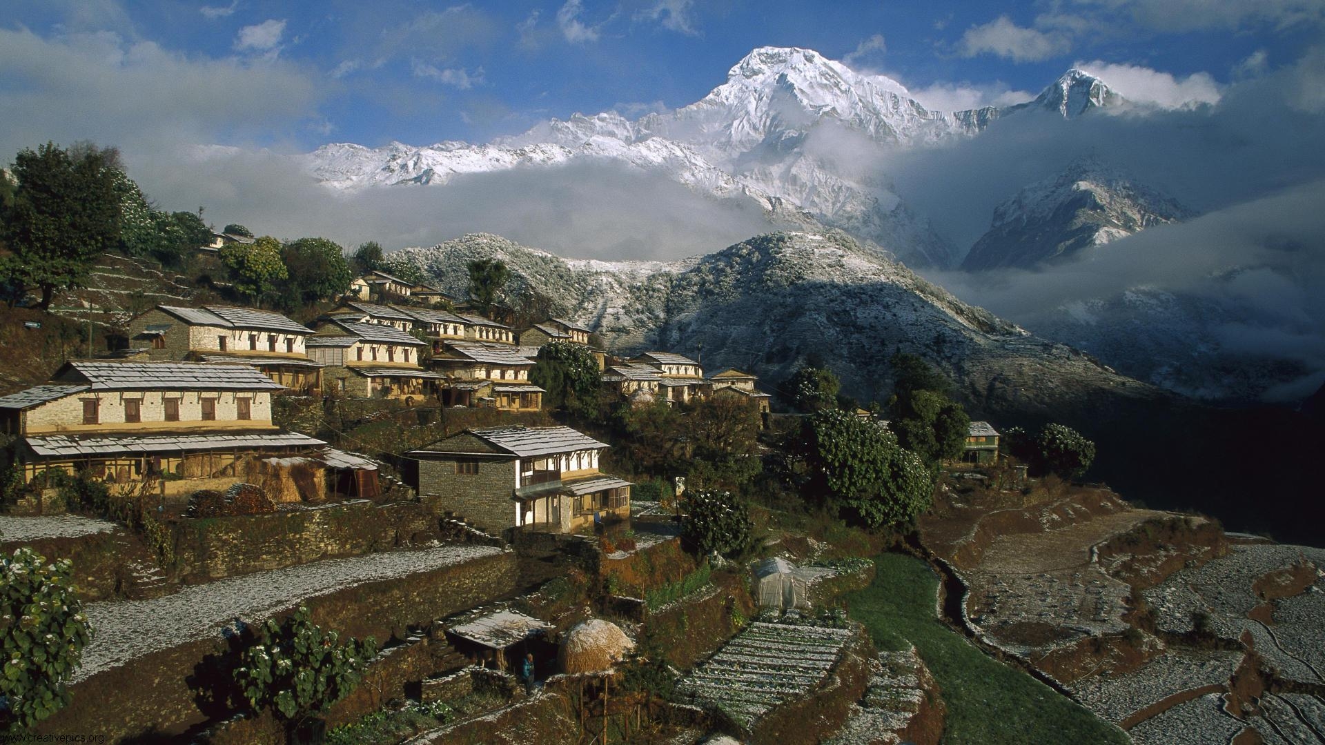  Village Annapurna Conservation Area Nepal HD Wallpaper   Creative Pics