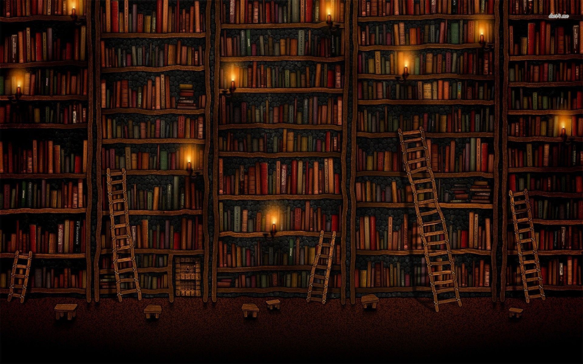 Old Library Wallpaper Top Background