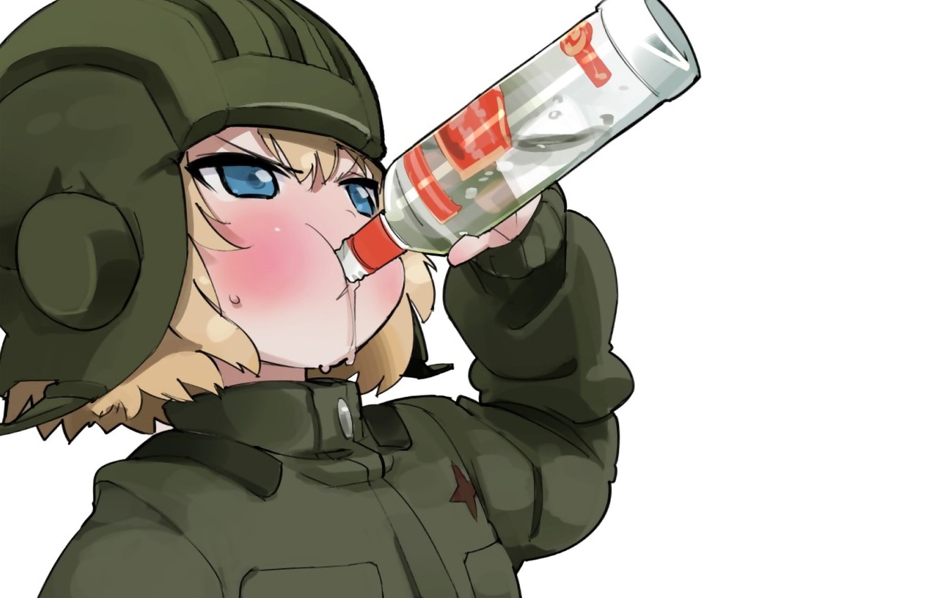 Wallpaper Girl Anime Art Vodka Girls And Panzer Upscale