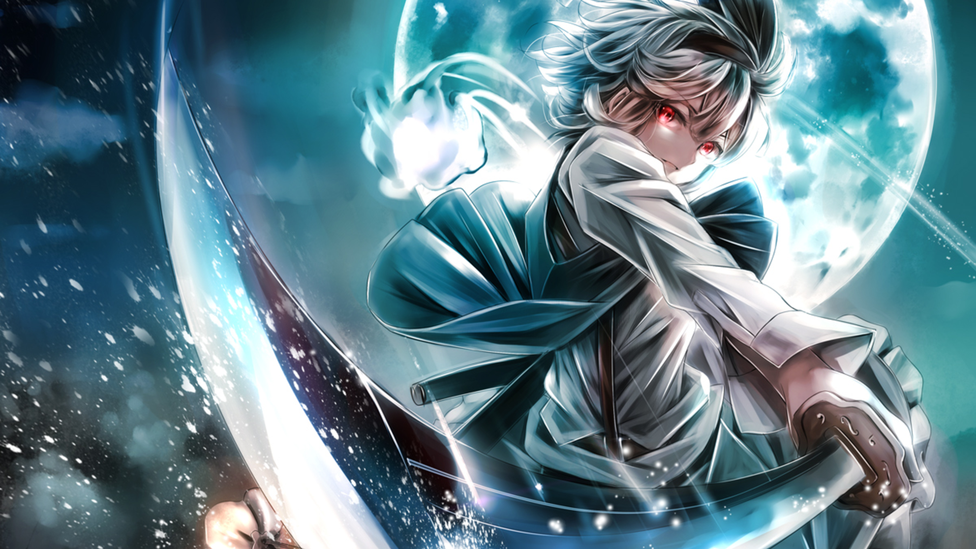 Anime Touhou Youmu Konpaku Sword Wallpaper Artwork