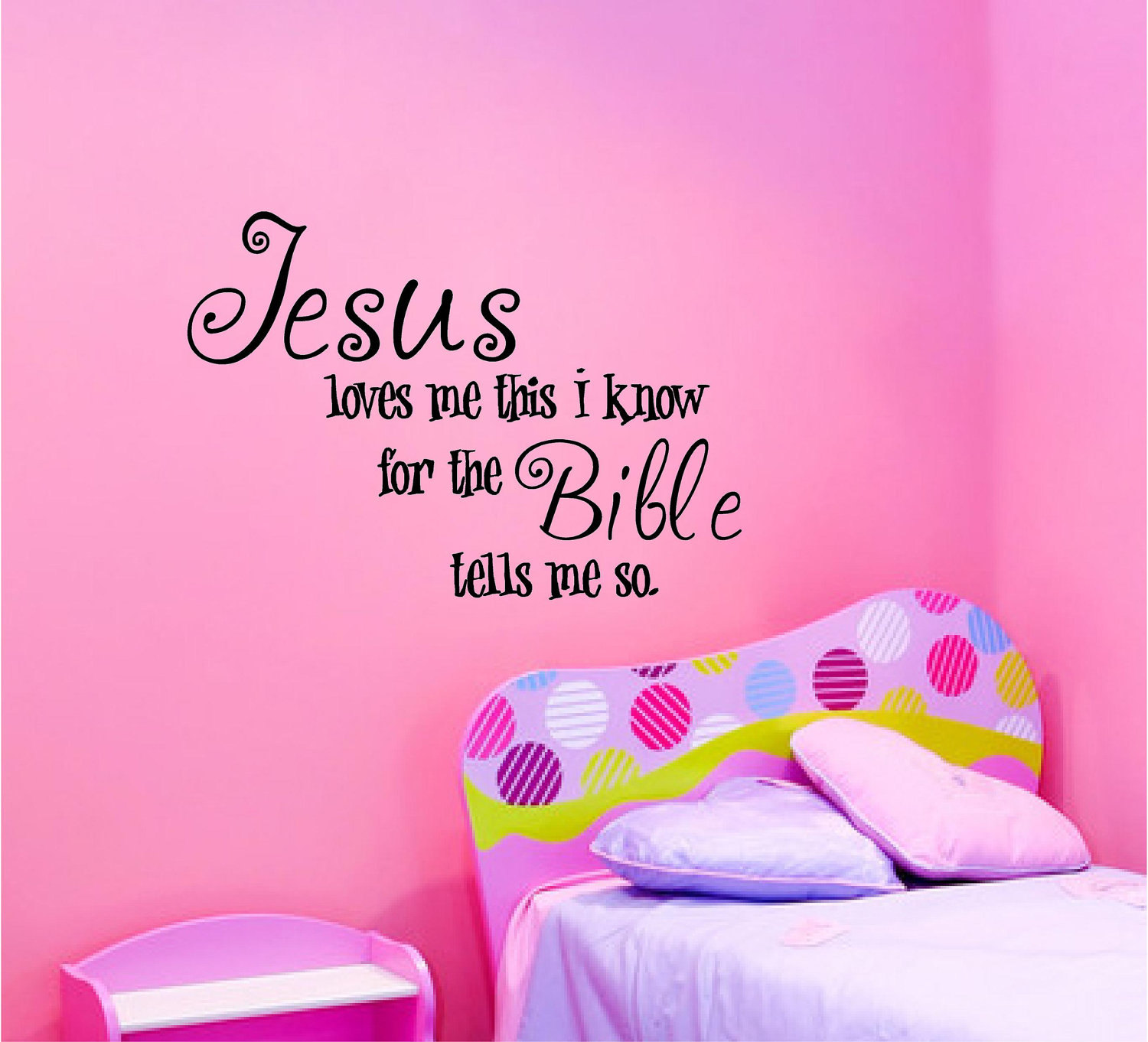 Christian Vinyl Wall Decal Jesus Loves Me By Vinylartstudio