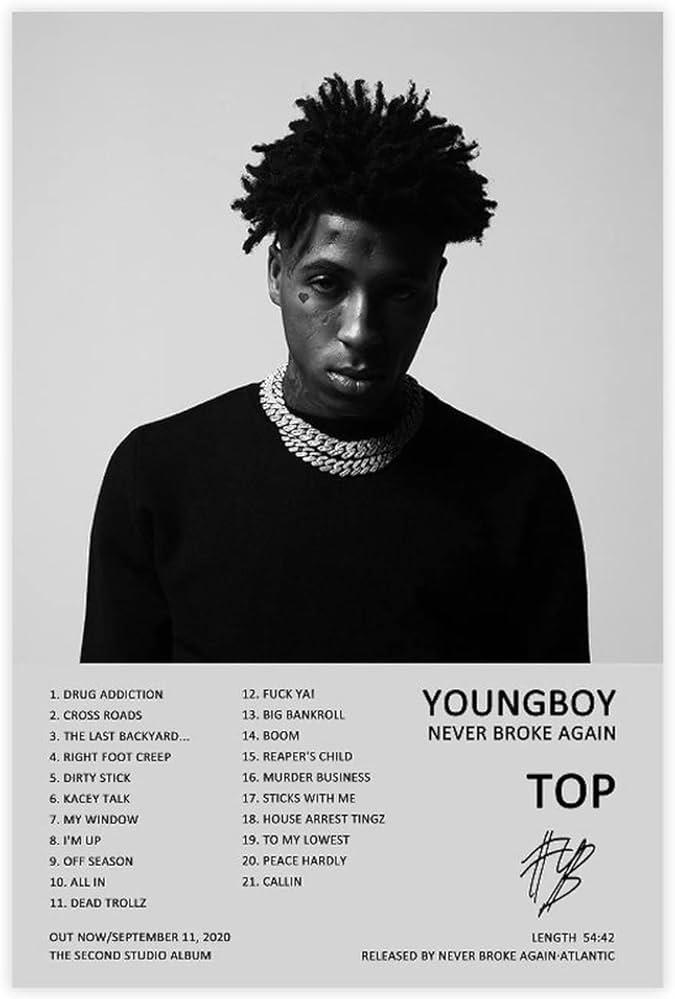 Amazoncom YoungBoy Poster Never Broke Again Poster Top Music