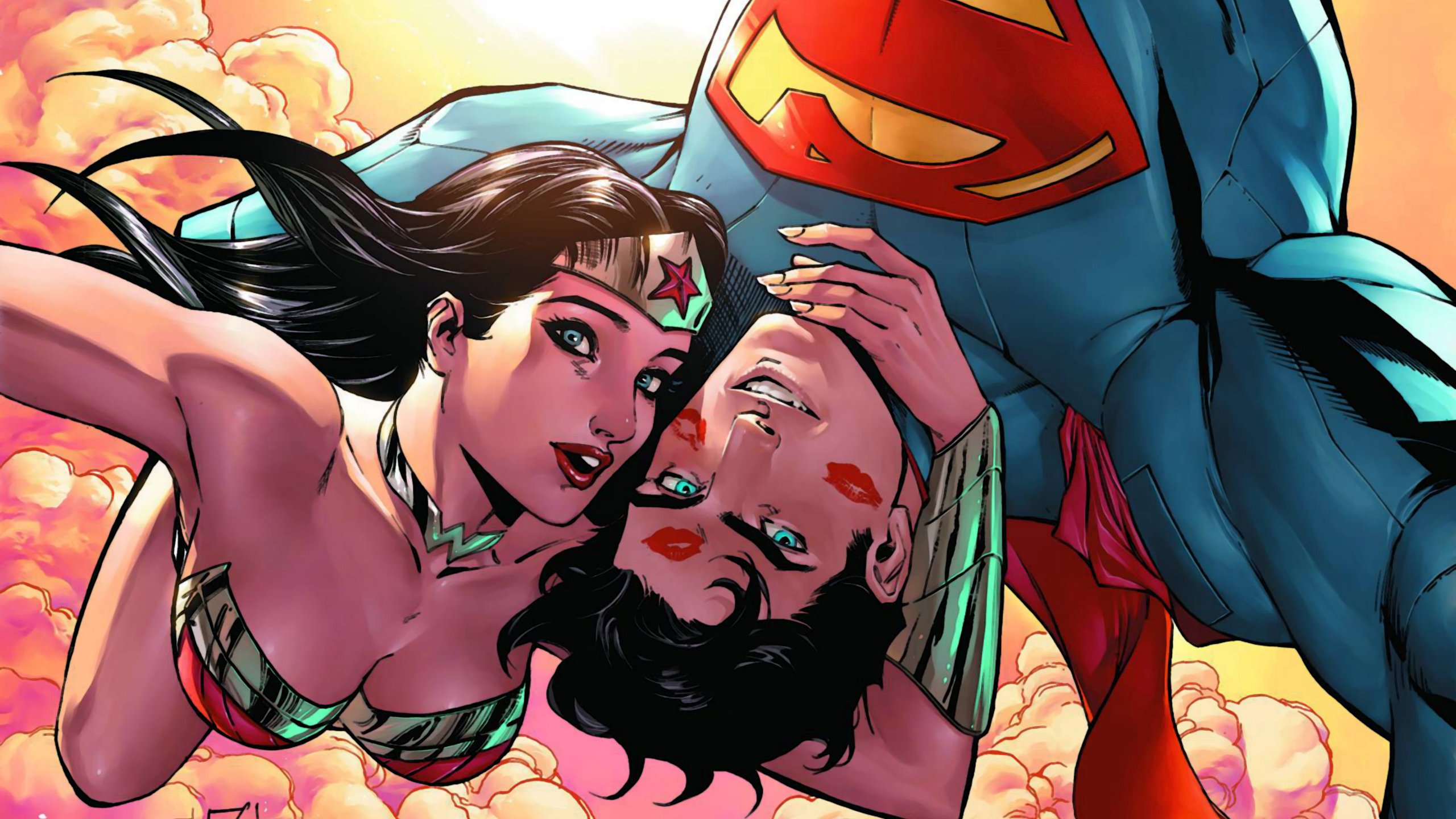 Superman And Wonder Woman Selfie Wallpaper