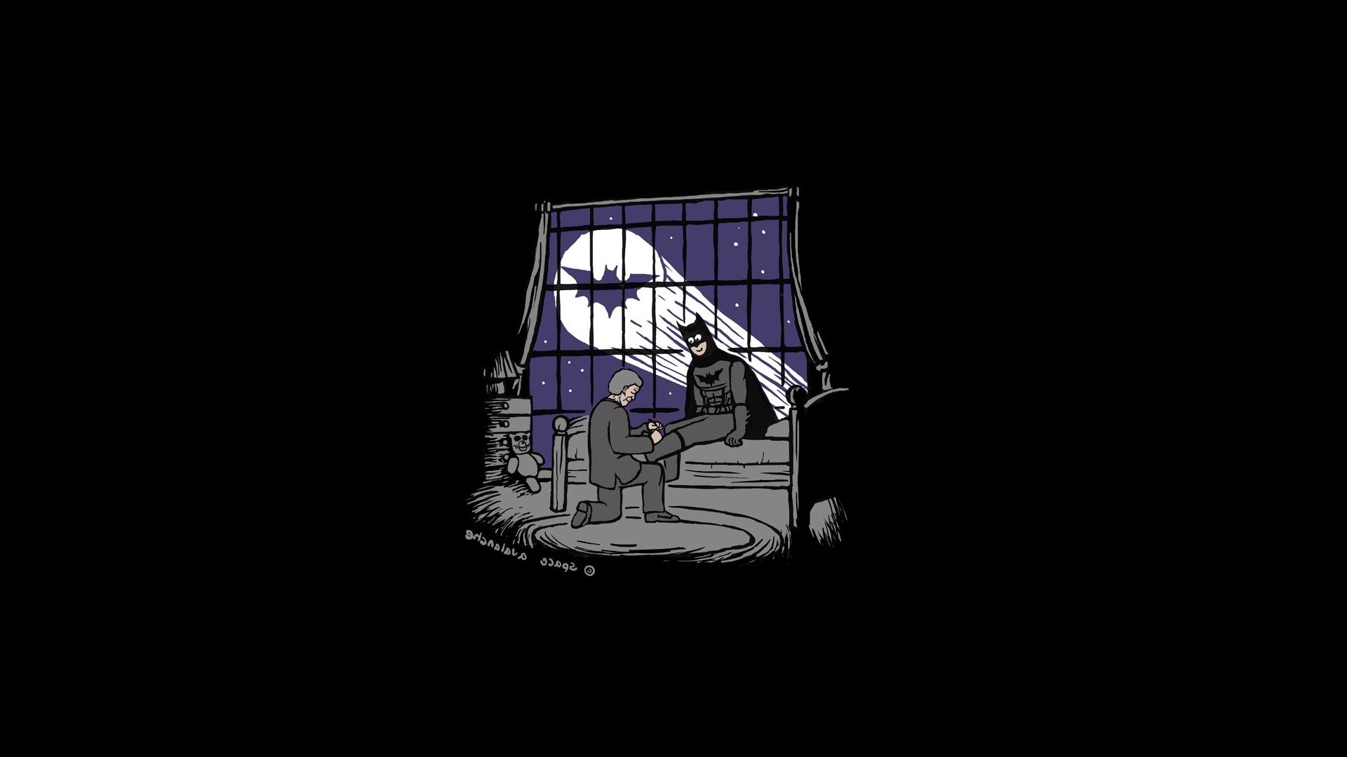 Digital Art Batman Begins Logo Alfred Pennyworth
