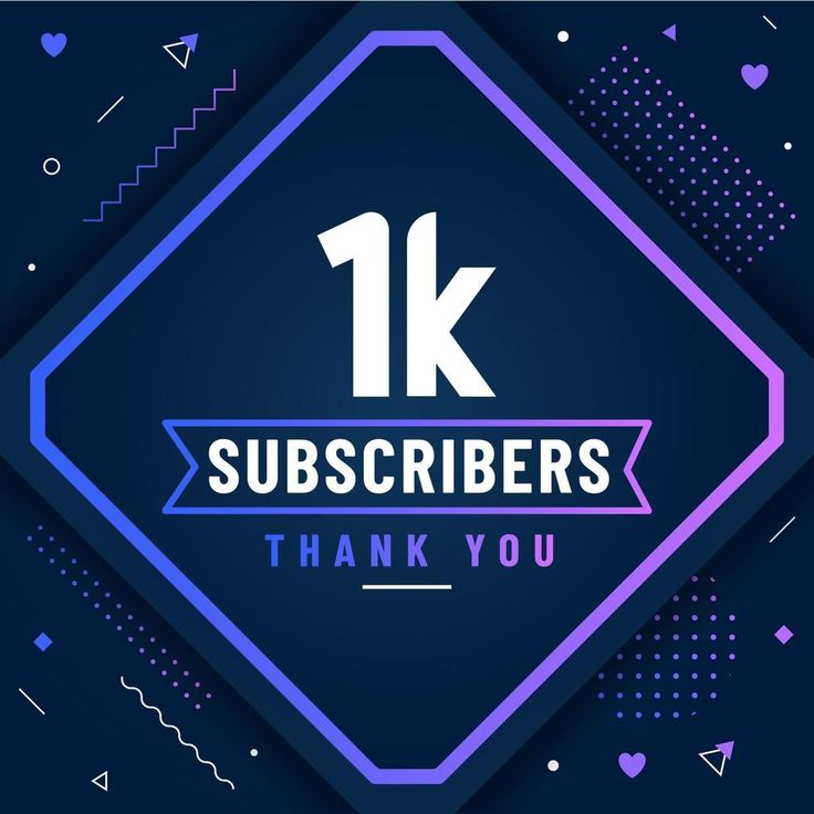 Thank You 1k Subscribers Celebration Modern