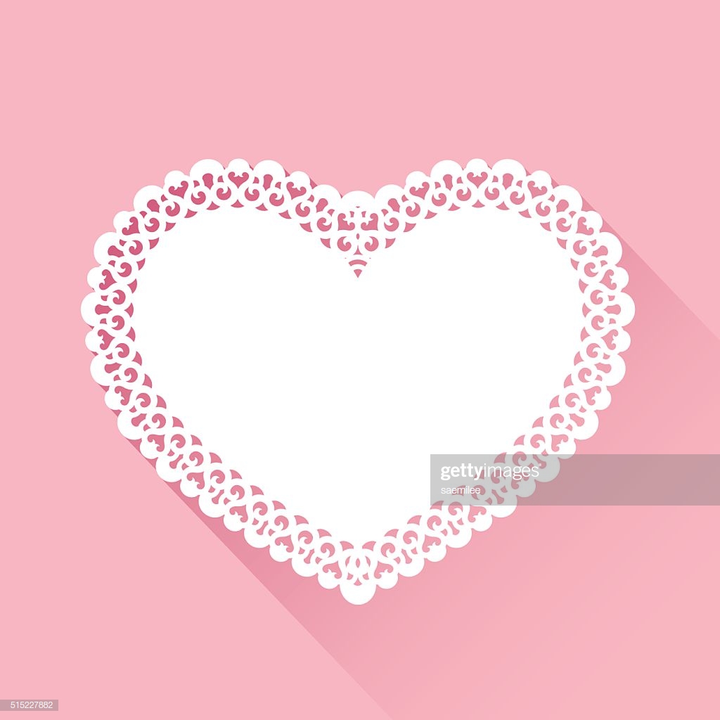 Heart Doily Background High Res Vector Graphic Getty Image