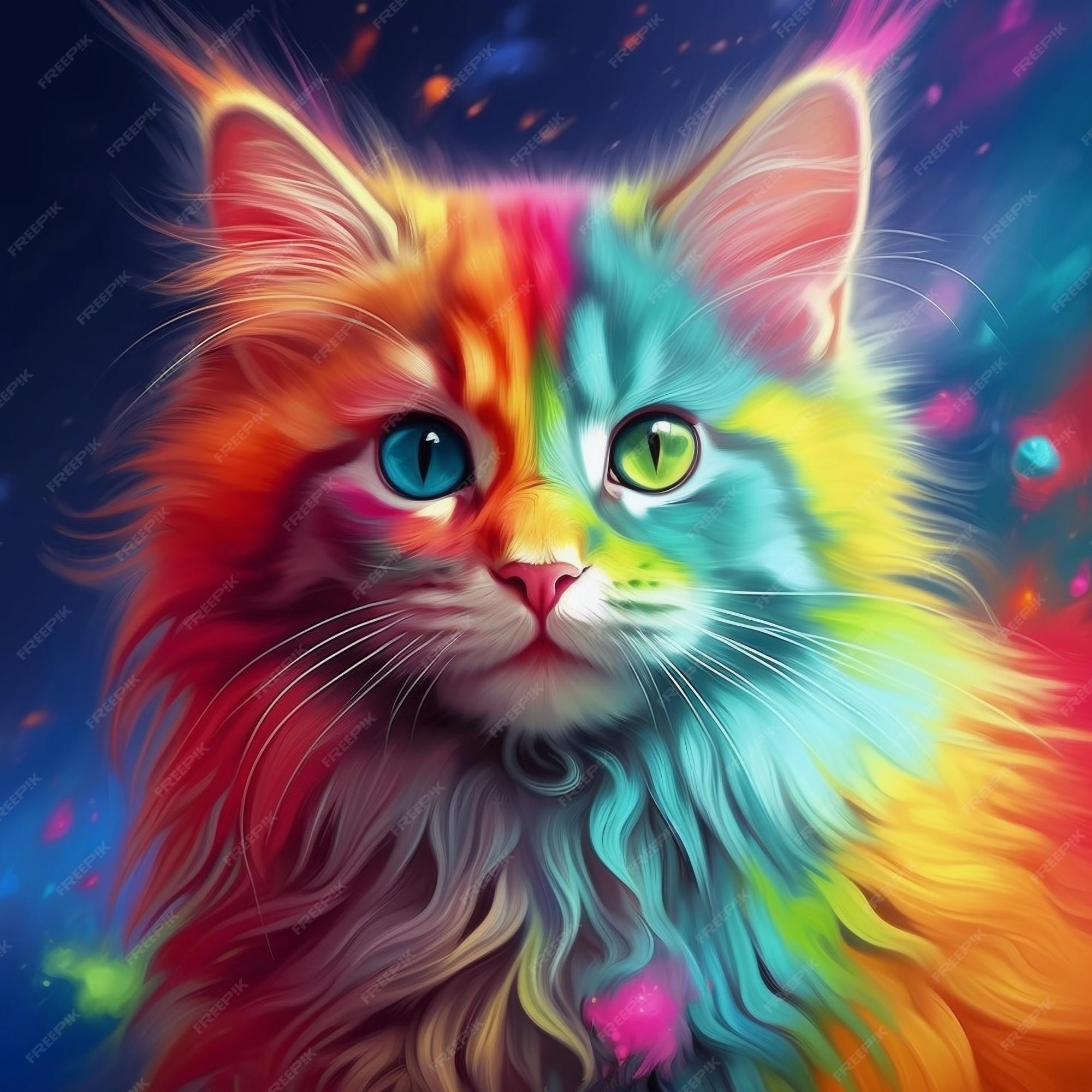 Feline Brushstrokes Cats Art Wallpaper Collection