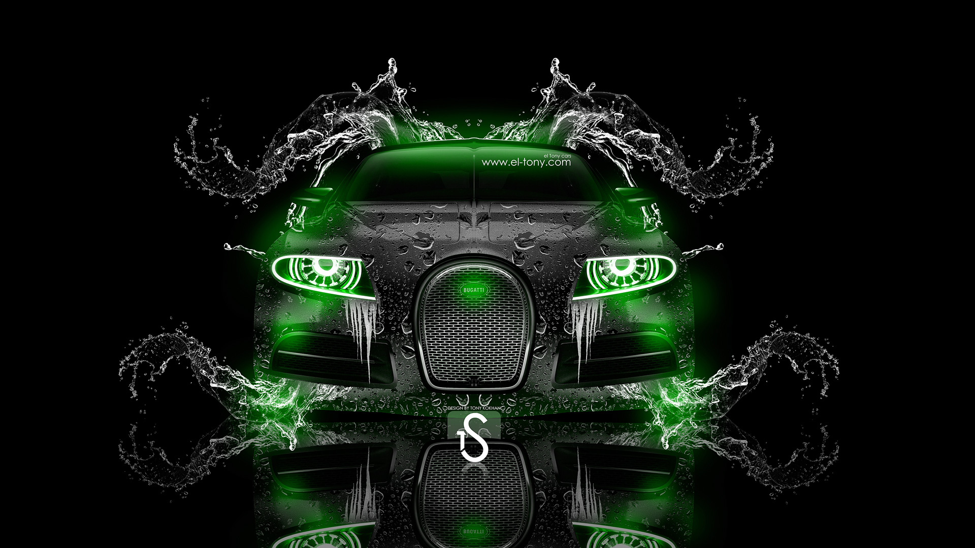 Bugatti 16c Galibier Water Car Green Neon HD Wallpaper By Tony