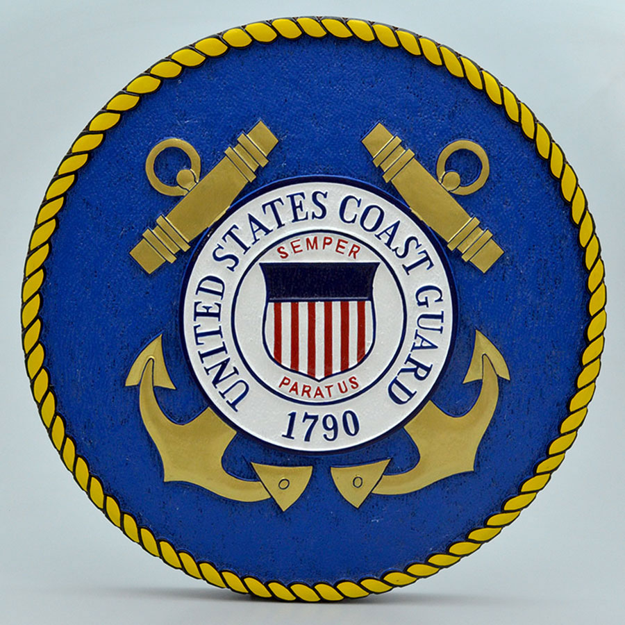 Plaques Seals United States Coast Guard Wooden Wall Plaque