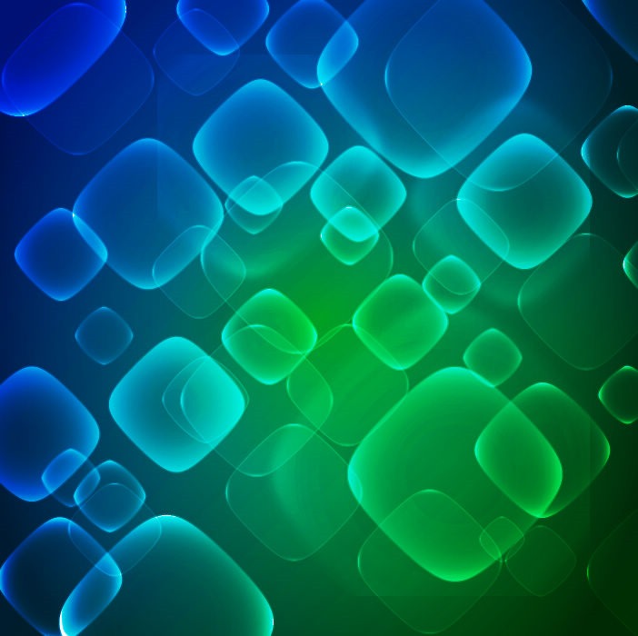 Blue Green Circles Abstract Background Tech Lines Purple Wave
