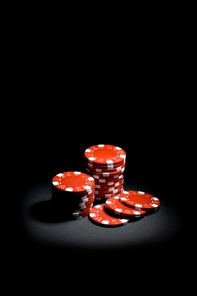 Red Poker Chips iPhone HD Wallpaper