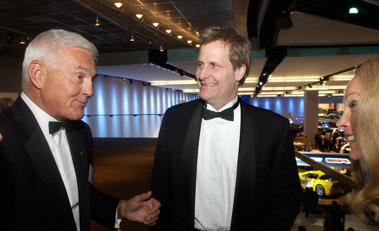 Actor Jeff Daniels Talks With Bob Lutz And His Wife Denise At The