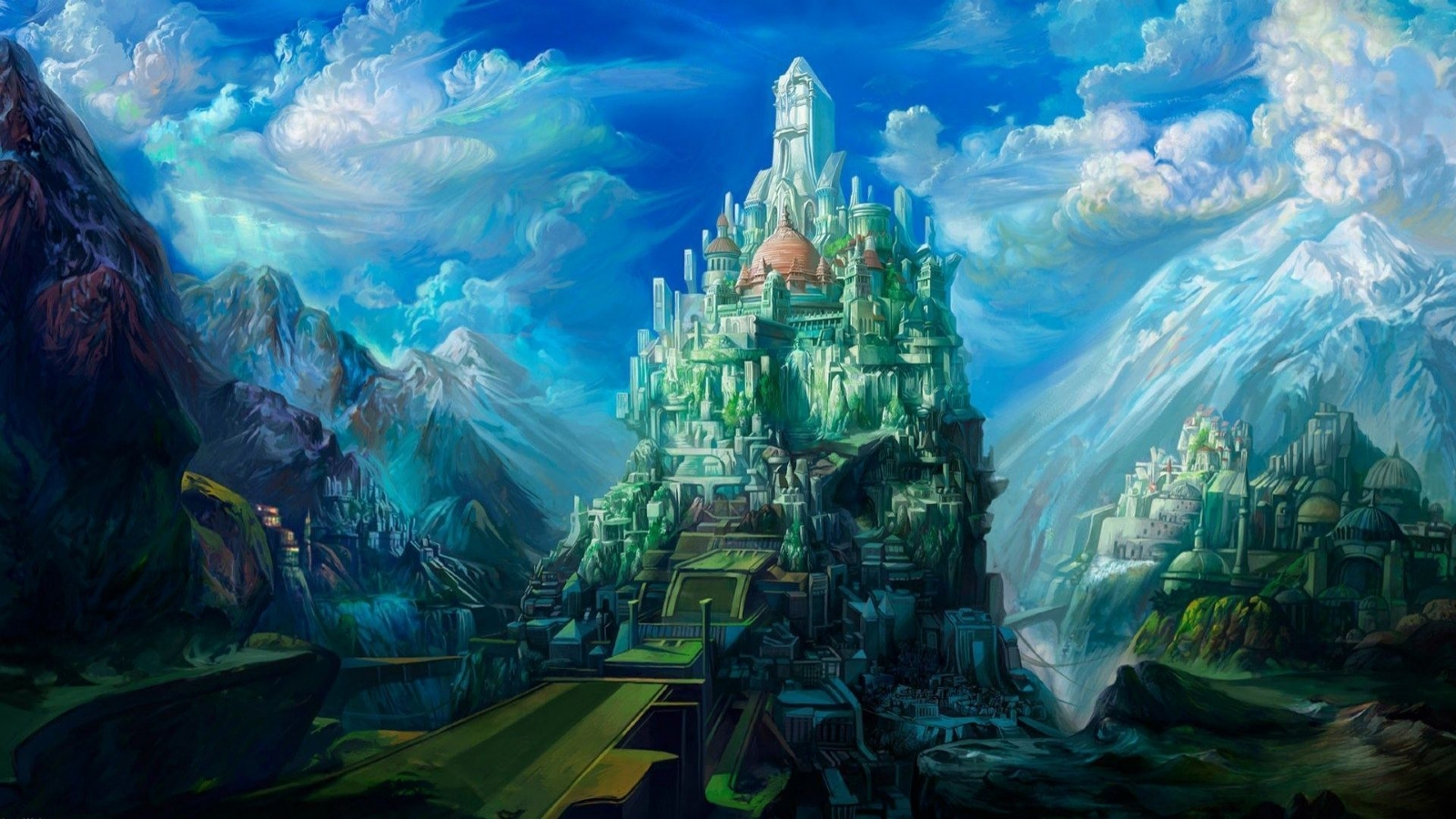 3d Landscape Fantasy Art Scenery Desktop Wallpaper Nr
