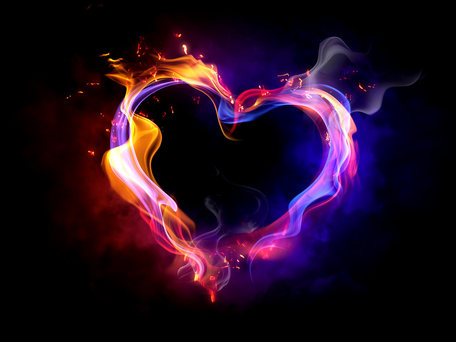 Heart Smoke HD Wallpaper Love Romantic
