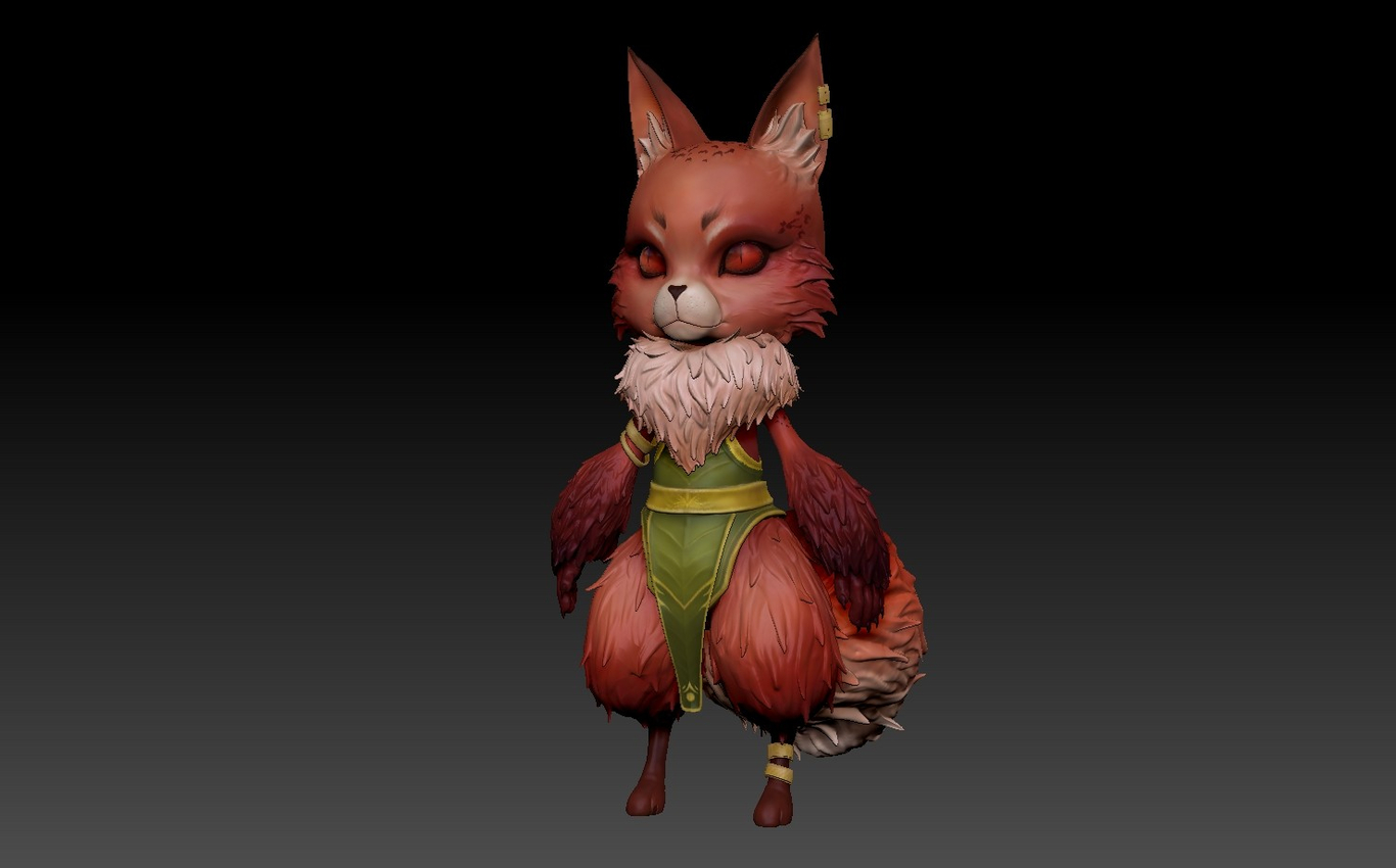 Low Poly Character Fox By Mir Moein 3d Cgsociety