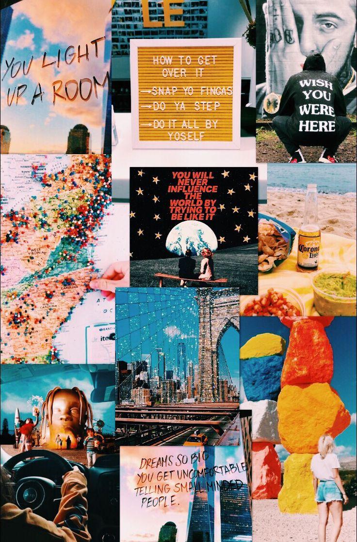 Blue Yellow Aesthetic Collage In Chance The Rapper