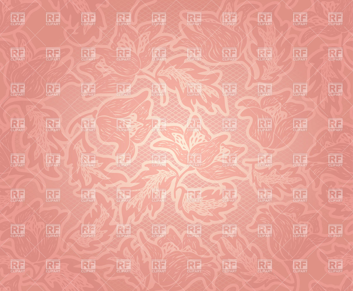 Seamless Pink Vintage Wallpaper With Floral Ornament Background