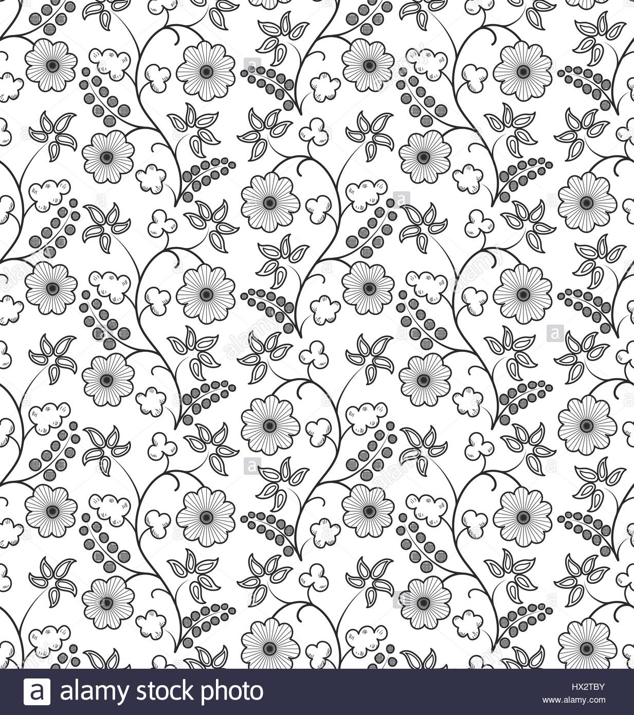 Vector Seamless Pattern Repeating Floral Texture Can Be