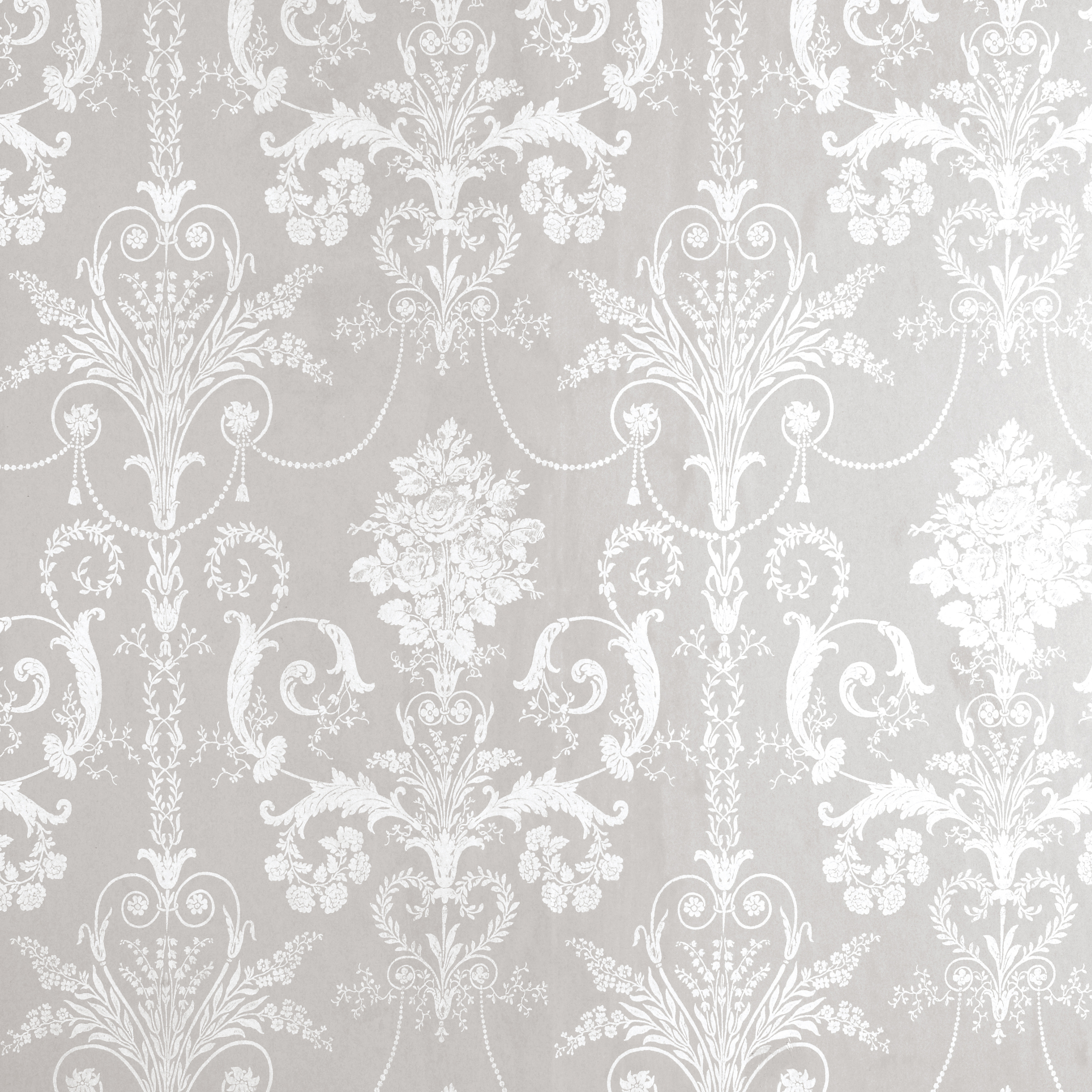 White And Grey Wallpaper Grasscloth
