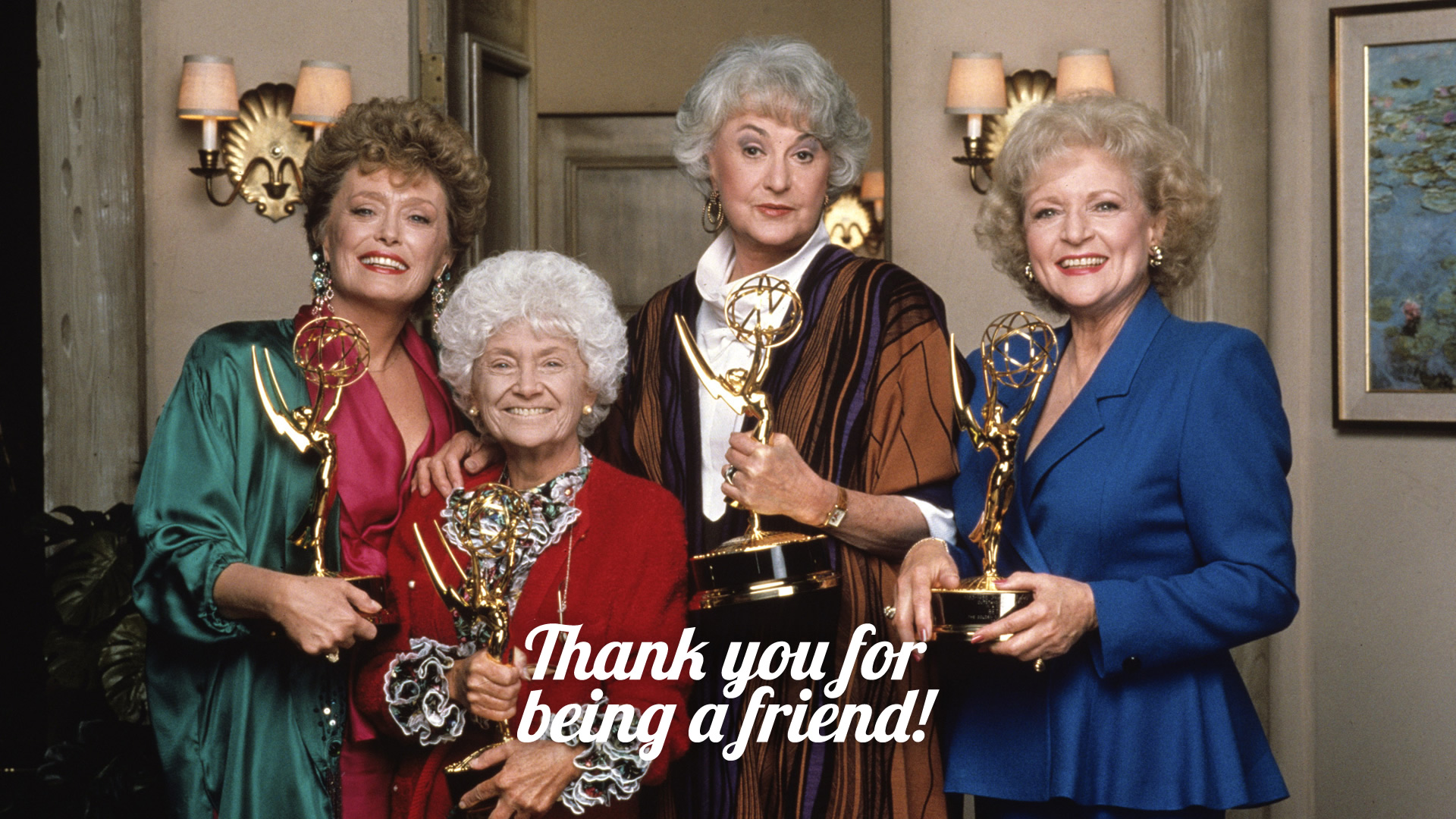 Free download The Golden Girls Cast with Awards HD Wallpaper FullHDWpp