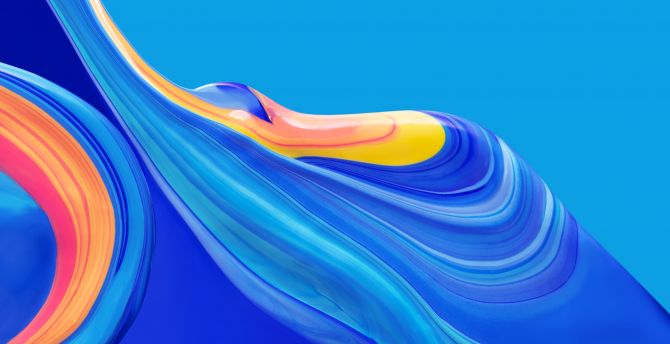 Blue Waves Abstraction Huawei Mediapad M6 Wallpaper Eyecandy For