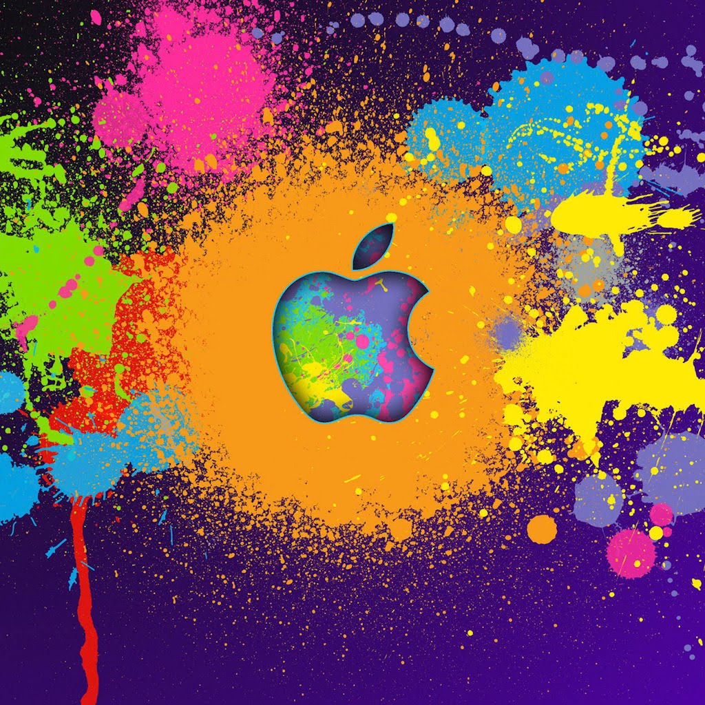 Crazy Apple Colors iPad Wallpaper To