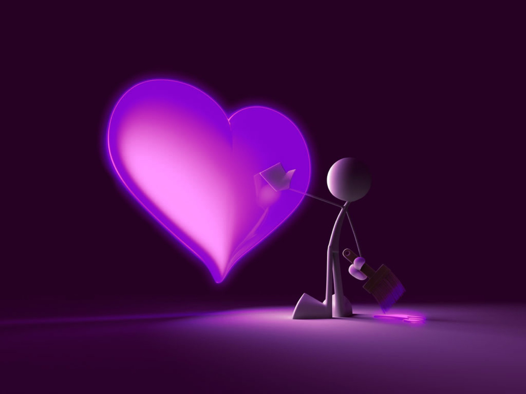 Love Wallpaper Purple Heart