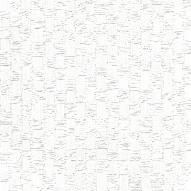 Metallic White Geometric Embossed Woven Basket Wallpaper Contemporary