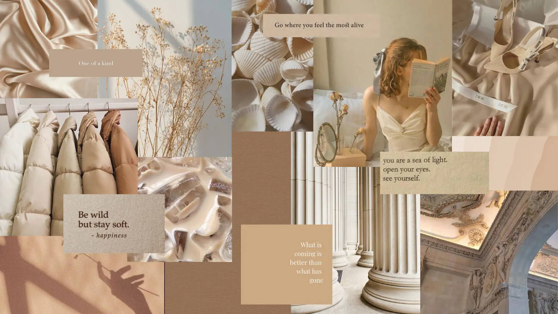 Beige Brown Aesthetic Wallpaper