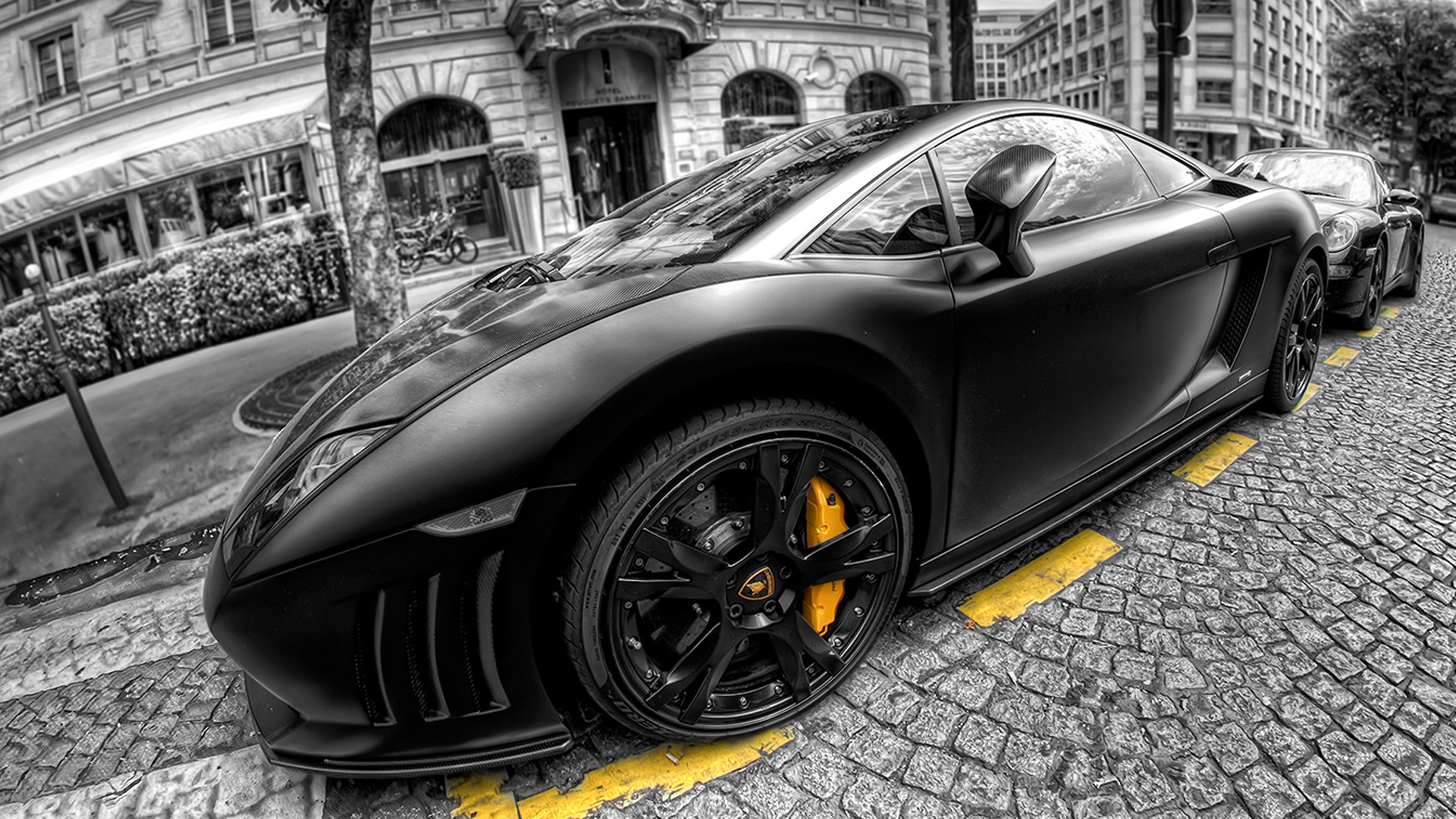 Wallpaper HD 1080p Desktop Lamborghini Gallardo Black