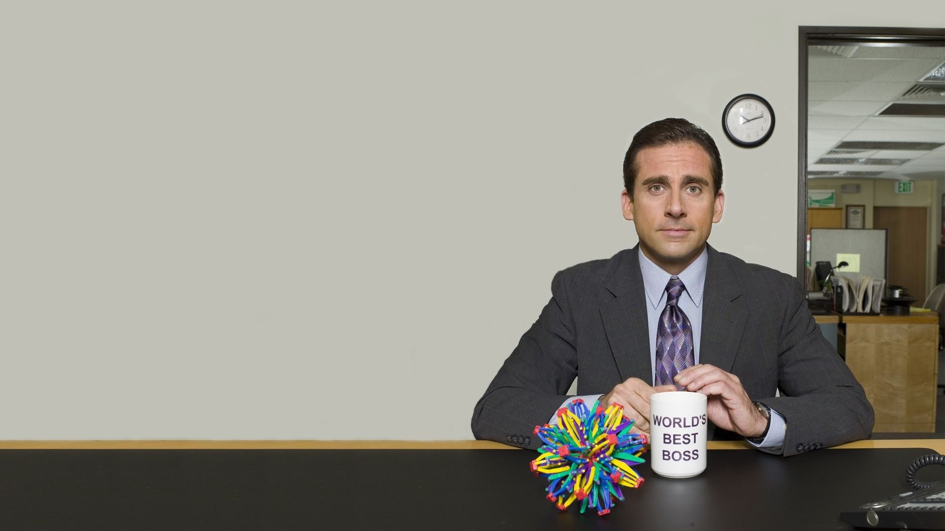 HD Wallpaper Of Michael Scott And His Worlds Best Boss Cup