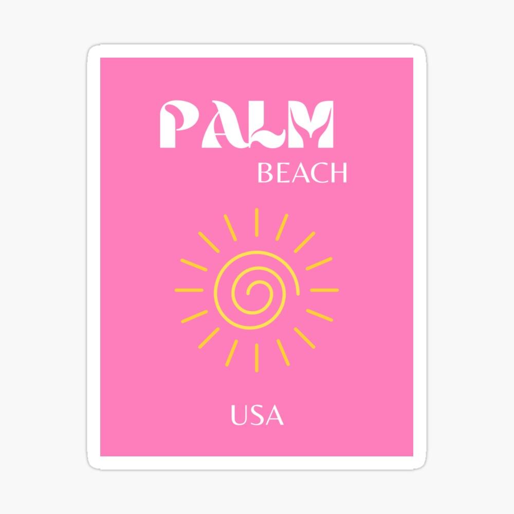 Palm Beach Travel Art Preppy Pink Poster For Sale By Carla