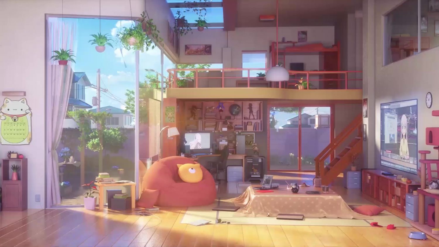 Anime Living Room Live Wallpaper Wallpaperwaifu