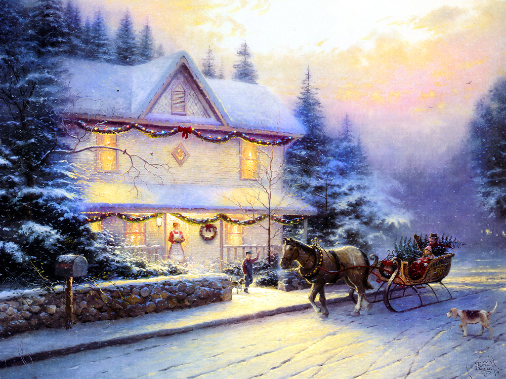 Holiday Home Christmas Wallpaper