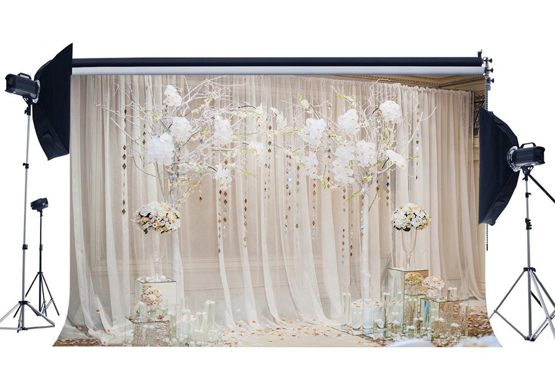 Wedding Ceremony Backdrop Interior Stage Decoration Wallpaper