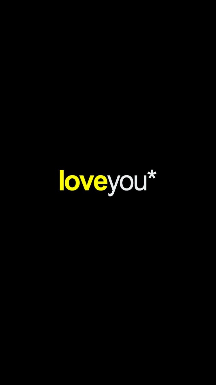 Love You Black Background iPhone HD Wallpaper