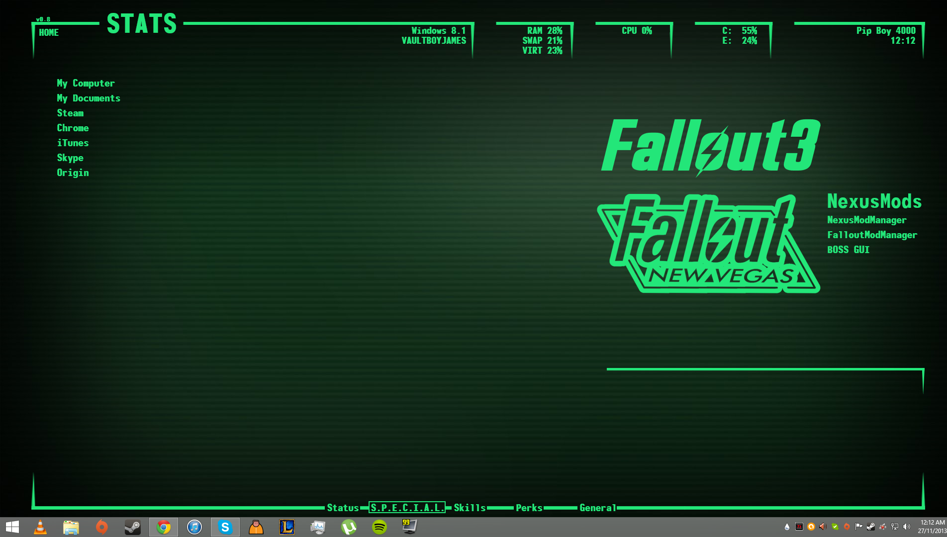 Xbox One Fallout 4 Pipboy Shelter Front Shell