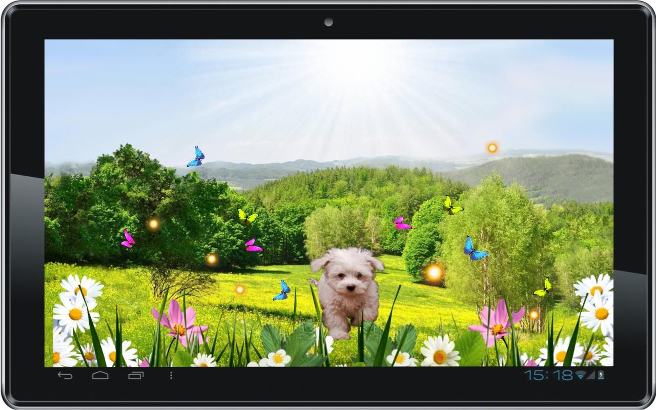 Spring Puppy live wallpaper   Android Apps on Google Play