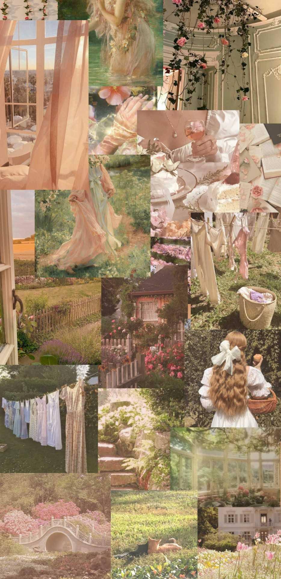 Download Aesthetic Cottagecore Collage Wallpaper