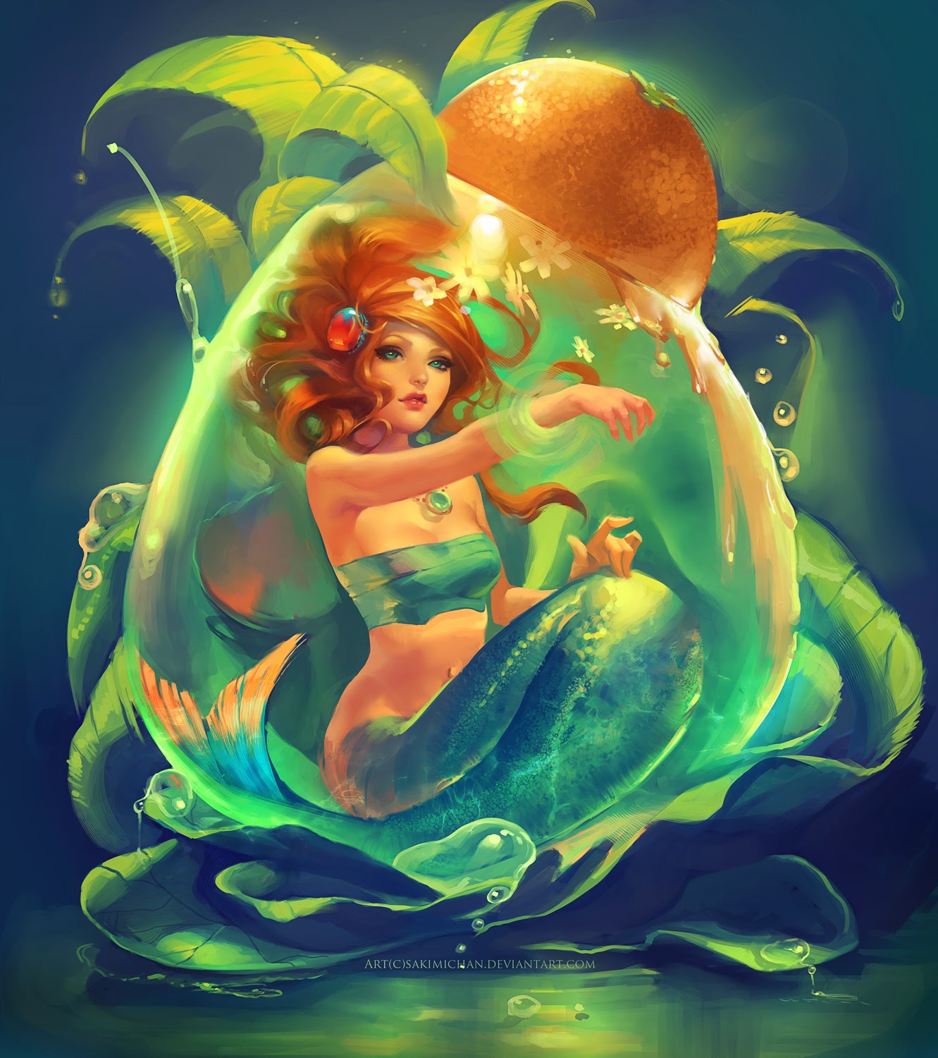 Mermaid Moon Fantasy Widescreen HD Wallpaper From The Above