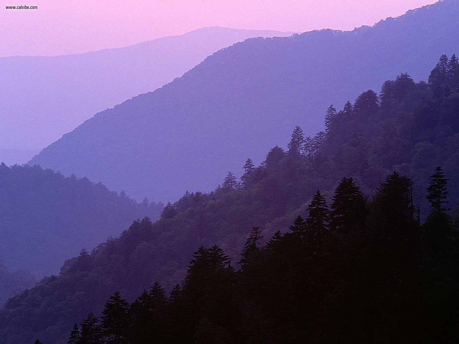 Overlook Great Smoky Mountains National Park Tennessee In Full Screen