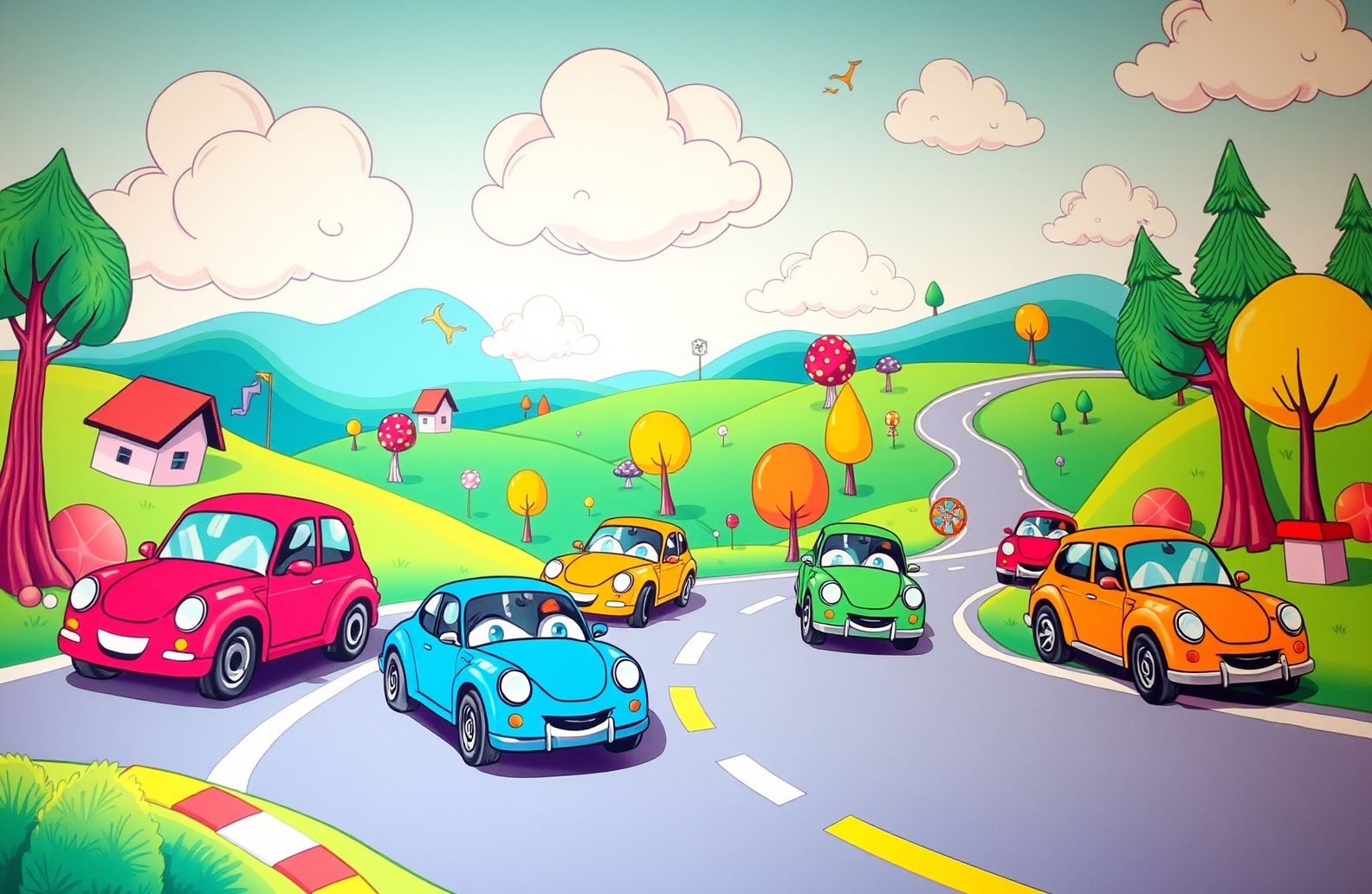 Wallpaper Cars Cartoon