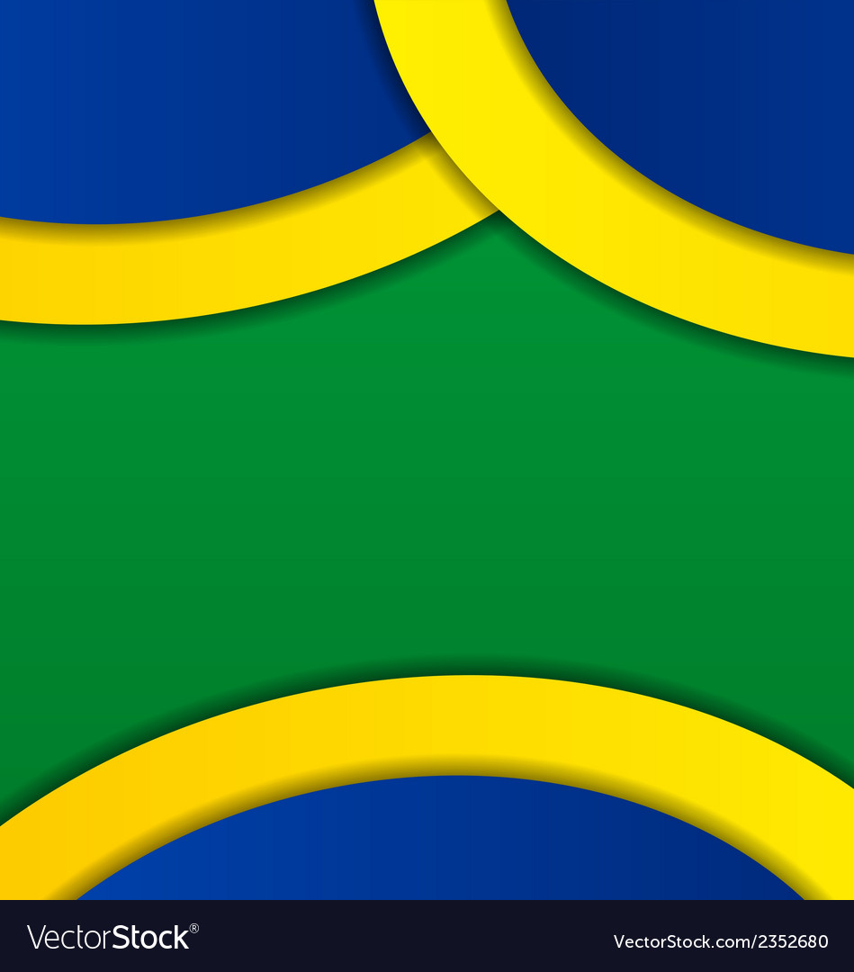 Abstract Background In Brazil Flag Colors Vector Image