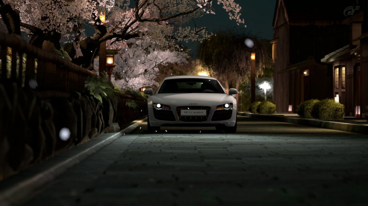 Japan Night Audi R8 Wallpaper